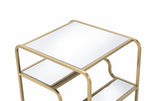 28' X 24' X 23' Gold And Clear Glass End Table