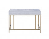 43' X 19' X 32' Champagne And Silver Metal Tube Desk
