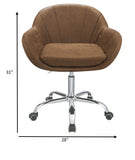 28' X 27' X 31' Brown Metal Tube Office Chair