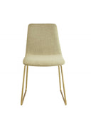 17' X 23' X 32' Light Green Fabric And Gold Accent Chair