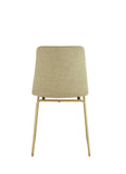 17' X 23' X 32' Light Green Fabric And Gold Accent Chair