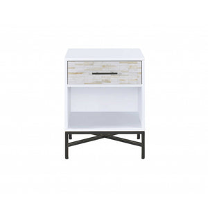 20' X 18' X 26' White And Black Wooden Nightstand
