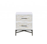 20' X 18' X 26' White And Black Wooden Nightstand