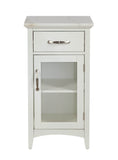 Compact Stylish White Marble Top Cabinet