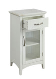 Compact Stylish White Marble Top Cabinet