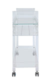 31' X 16' X 31' Clear Acrylic And Clear Glass Serving Cart