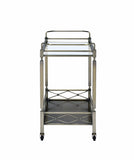 32' X 16' X 30' Antique Brass Metal Serving Cart