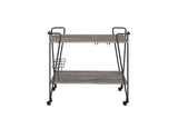 32' X 16' X 31' Black Metal Serving Cart