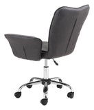 Zuo Modern Specify 100% Polyurethane, Plywood, Steel Modern Commercial Grade Office Chair Gray, Chrome 100% Polyurethane, Plywood, Steel