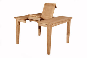 Alpine Furniture Aspen Extension Pub Table w/Butterfly Leaf, Antique Natural 8812-03 Iron Brush Antique Natural Acacia Solids and Acacia Veneer 54 x 36-54 x 36