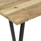 Toccoa Modern Industrial Handmade Mango Wood Console Table, Natural and Black Noble House