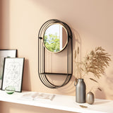 Zuo Modern Saroni Steel, Glass Modern Commercial Grade Mirror Gray Steel, Glass