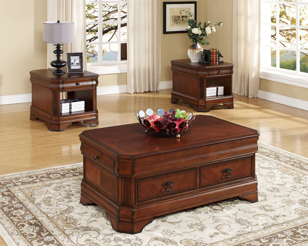 New Classic Furniture Sheridan End Table Burnished Cherry TH005-20