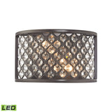 Genevieve 6'' High 2-Light Sconce - Oil Rubbed Bronze