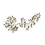 Brushed Gold Flowing Leaves Metal Wall Decor