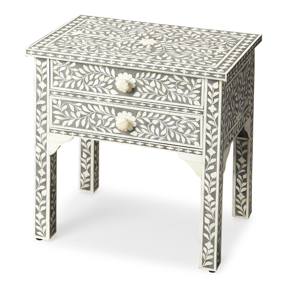 Butler Specialty Vivienne Gray Bone Inlay Side Table 3215070