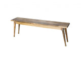 Natural Honey Solid Wood Small Dining Bench