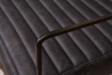 Ergonomic Grey Faux Leather Modern Arm Chair