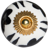 1.5" x 1.5" x 1.5" White Black and Yellow Knobs 12 Pack