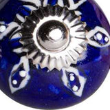 1.5" x 1.5" x 1.5" Hues Of White Navy And Silver Knobs 8 Pack