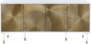 Bellissimo Acrylic / Birch Wood / Engineered Wood Contemporary  Sideboard/Buffet - 64" W x 18" D x 31" H