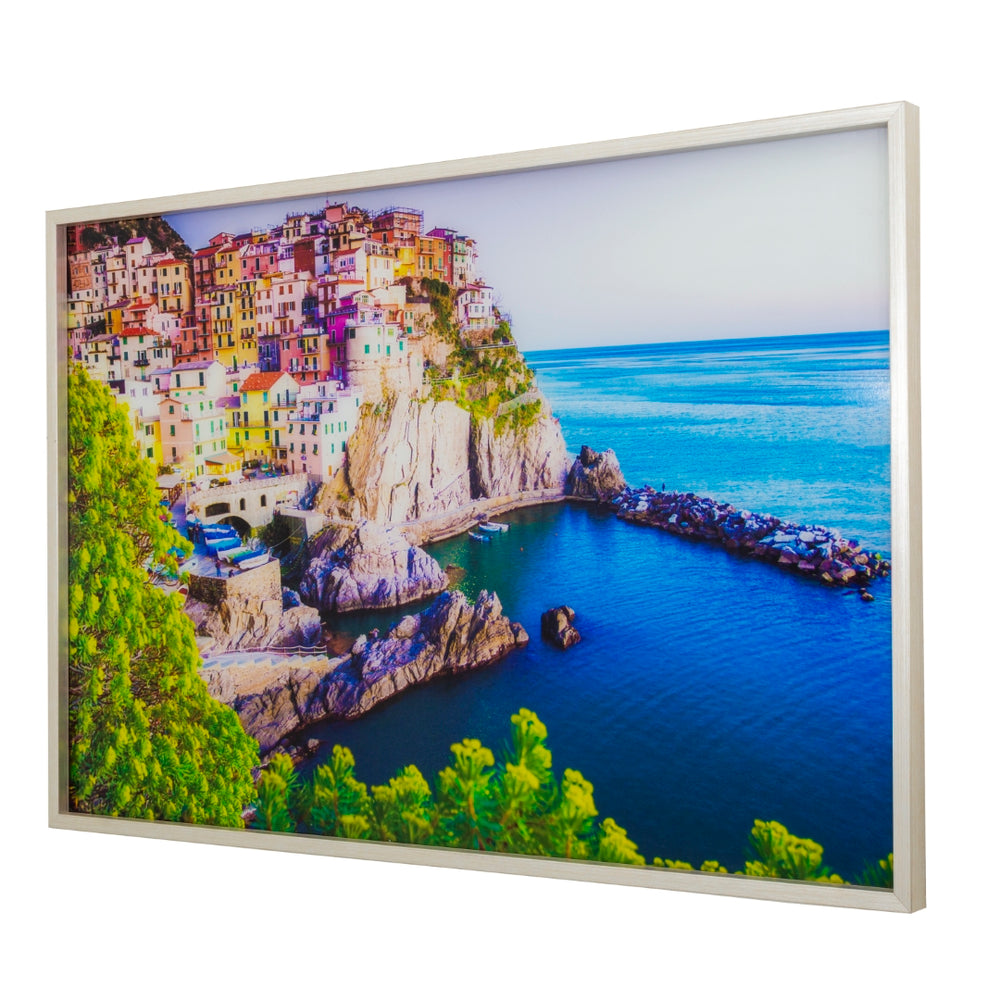 Yosemite Home Decor 'Coastal Charm' - Photo Printed on Tempered Glass, Framed 3220016-YHD