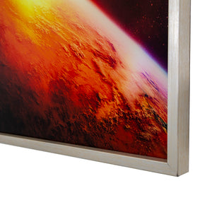 Yosemite Home Decor 'Setting Sun' - Photo Printed on Tempered Glass, Framed 3220022-YHD