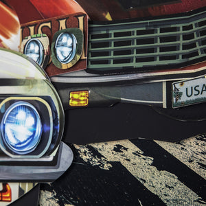 Yosemite Home Decor 'American Muscle ' - 3D Collage, 40"Wx30"H Wall Art, Framed 3220023-YHD