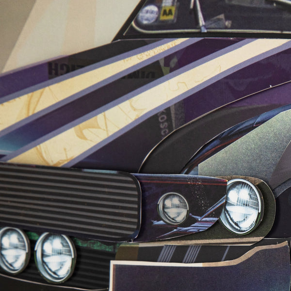 Yosemite Home Decor 'Detroit Legends' - 3D Collage, 24"Wx36"H Wall Art, Framed 3220024-YHD