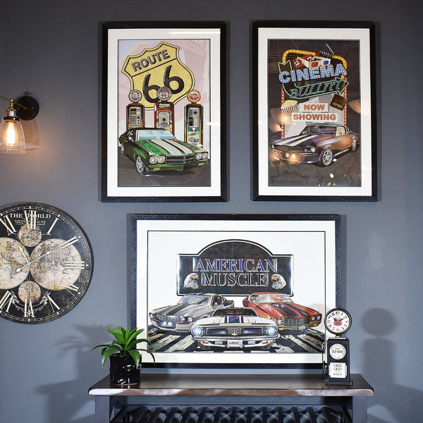 Yosemite Home Decor 'Detroit Legends 2' - 3D Collage, 24"Wx36"H Wall Art, Framed 3220025-YHD