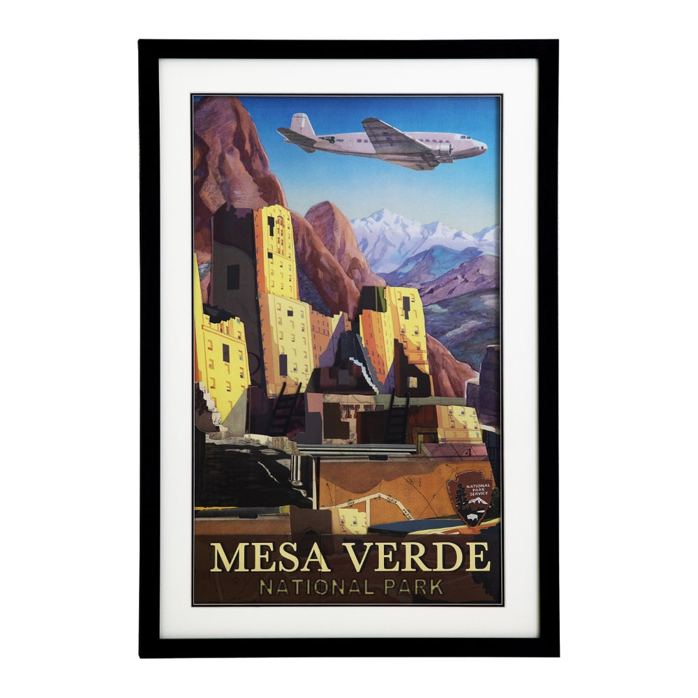 Yosemite Home Decor 'Mesa Verde' - 3D Collage, 24"Wx36"H Wall Art, Framed 3220028-YHD