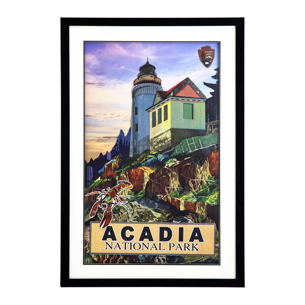 Yosemite Home Decor 'Acadia' - 3D Collage, 24"Wx36"H Wall Art, Framed 3220029-YHD