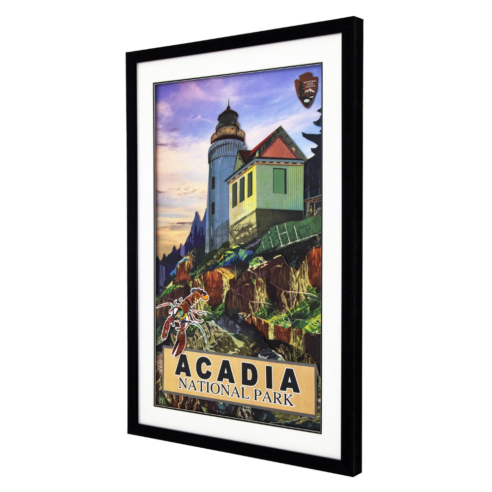 Yosemite Home Decor 'Acadia' - 3D Collage, 24"Wx36"H Wall Art, Framed 3220029-YHD