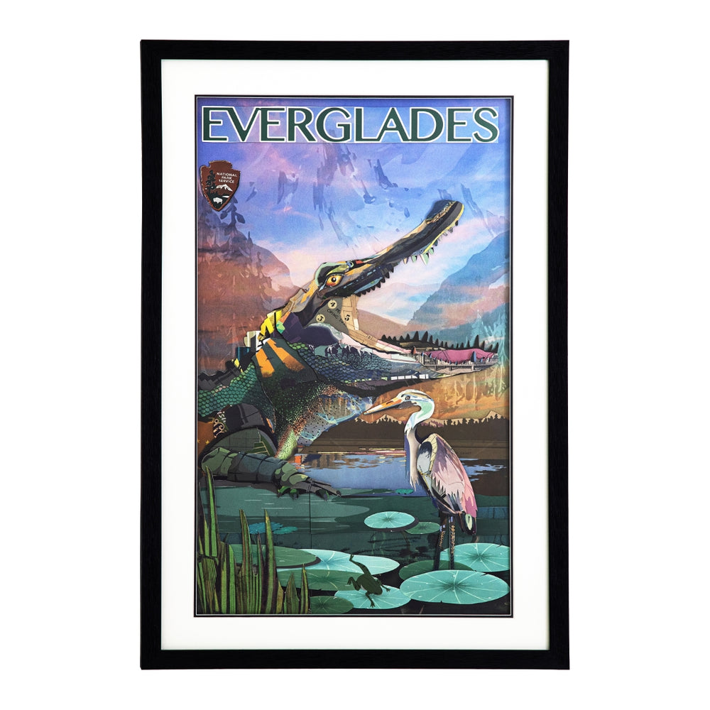 Yosemite Home Decor 'Everglades' - 3D Collage, 24"Wx36"H Wall Art, Framed 3220030-YHD