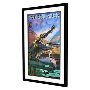 Yosemite Home Decor 'Everglades' - 3D Collage, 24"Wx36"H Wall Art, Framed 3220030-YHD