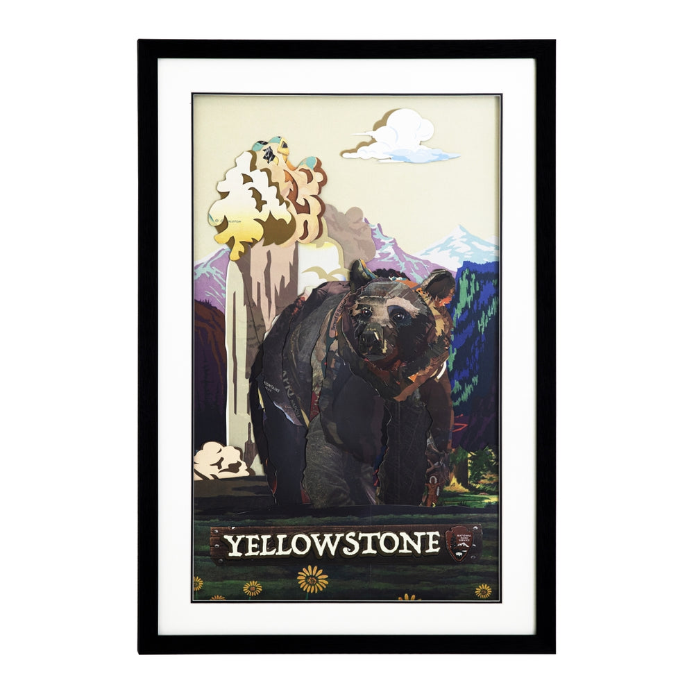 Yosemite Home Decor 'Yellowstone' - 3D Collage, 24"Wx36"H Wall Art, Framed 3220031-YHD