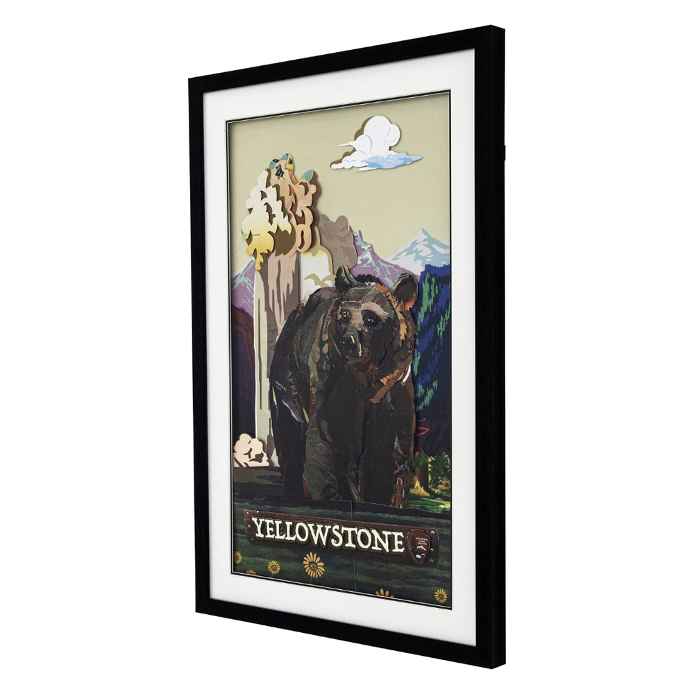 Yosemite Home Decor 'Yellowstone' - 3D Collage, 24"Wx36"H Wall Art, Framed 3220031-YHD