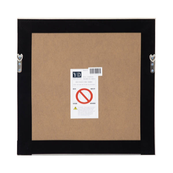 Yosemite Home Decor 'Rock of Luck & Happiness' - 20"x20" Shadowbox with Natural Blue Jade Stone, Framed under Glass 3220061-YHD