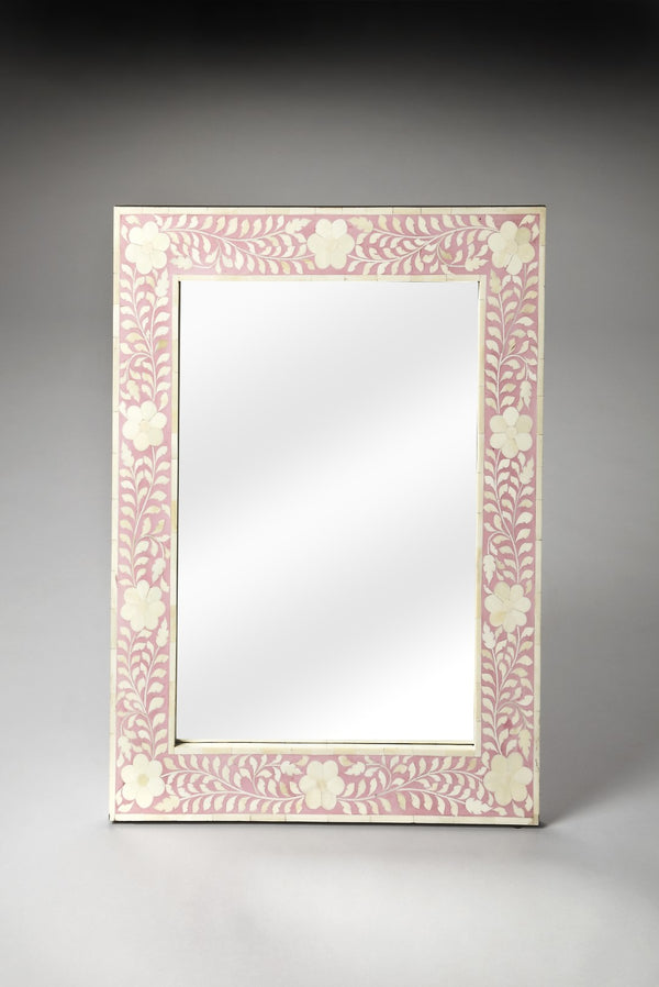 Butler Specialty Vivienne Pink Bone Inlay Wall Mirror 3221070