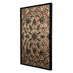 Yosemite Home Decor Symmetry's Cut' - 47"Wx32"H Mixed Media Shadowbox, Framed under Glass 3230060-YHD