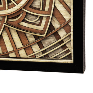 Yosemite Home Decor Symmetry's Cut' - 47"Wx32"H Mixed Media Shadowbox, Framed under Glass 3230060-YHD