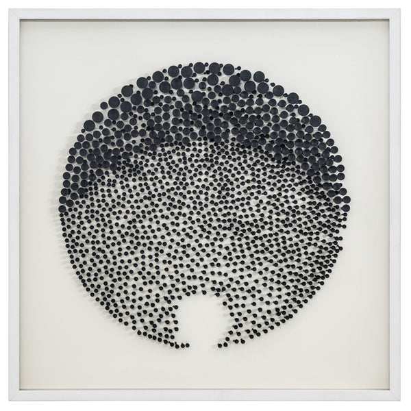 Yosemite Home Decor 'Geodesic' - 39"x39" Mixed Media Shadowbox, Framed under Glass 3230069-YHD