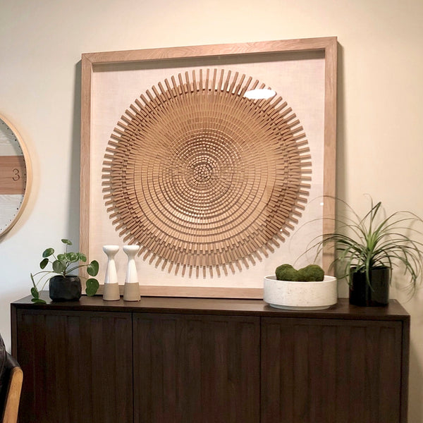 Yosemite Home Decor 'Bound' - 47"x47" Mixed Media Shadowbox, Framed under Glass 3230070-YHD