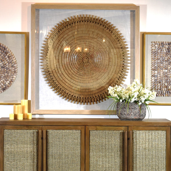 Yosemite Home Decor 'Bound' - 47"x47" Mixed Media Shadowbox, Framed under Glass 3230070-YHD