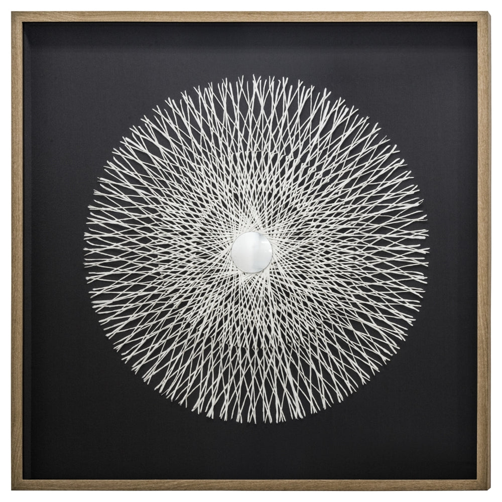 Yosemite Home Decor 'Centripetal Force' - 47"x47" Mixed Media Shadowbox, Framed under Glass 3230071-YHD