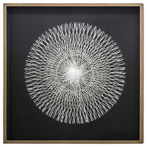 Yosemite Home Decor 'Centripetal Force' - 47"x47" Mixed Media Shadowbox, Framed under Glass 3230071-YHD
