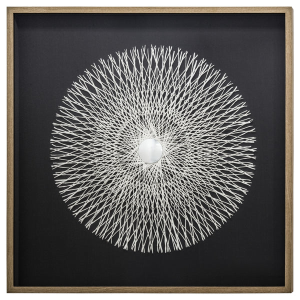 Yosemite Home Decor 'Centripetal Force' - 47"x47" Mixed Media Shadowbox, Framed under Glass 3230071-YHD