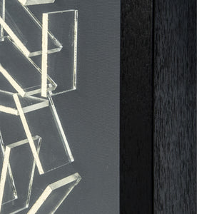 Yosemite Home Decor 'Cloud Chamber I' - 12"Wx47"H Mixed Media Shadowbox, Framed under Glass 3230072-YHD