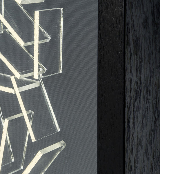 Yosemite Home Decor 'Cloud Chamber I' - 12"Wx47"H Mixed Media Shadowbox, Framed under Glass 3230072-YHD