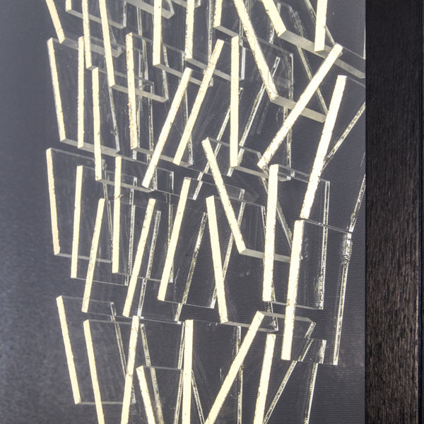 Yosemite Home Decor 'Cloud Chamber I' - 12"Wx47"H Mixed Media Shadowbox, Framed under Glass 3230072-YHD